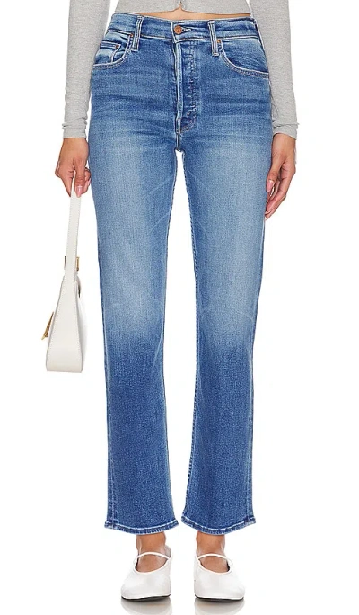 Mother The Smarty Mid-rise Slim-leg Jeans In Layover