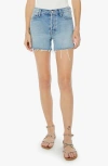 MOTHER THE TOMCAT LOOSE HIGH WAIST CUTOFF DENIM SHORTS