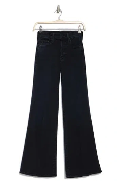 Mother The Tomcat Roller Flare Leg Jeans In Black