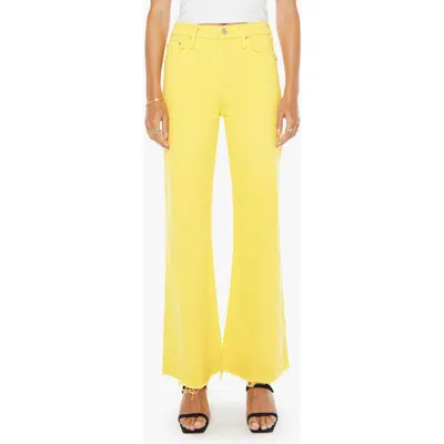 Mother The Tomcat Roller Fray Sunshine Jeans In Yellow