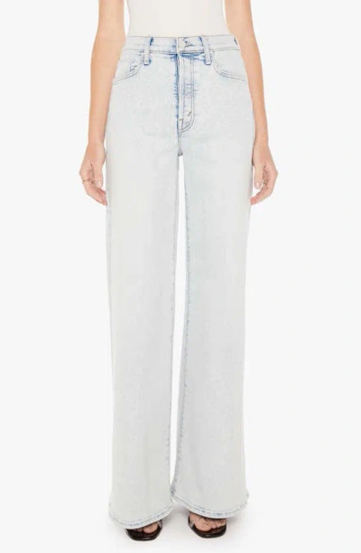 Mother The Tomcat Roller High Rise Wide Leg Jeans In Glamour Shot In Multi