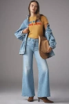 Mother The Tomcat Roller Skimp High-rise Wide-leg Jeans In Blue