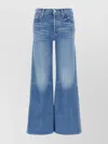 Mother The Twister Sneak Frayed Hems Flared Wide Leg Jeans