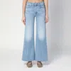 Mother 'the Undercover' Light Blue Wide Jeans In Light Blue