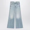 Mother The Tomcat Roller Skimp Jeans In Washed Light Blue In Blue