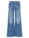 Mother The Twister Sneak Frayed Hems Flared Wide Leg Jeans