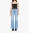 Mother The Tomcat Roller Skimp Wide Leg Jeans In Puzzled In Blue