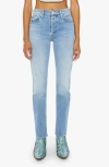 Mother The Tripper Ankle Fray All Over The Map Jeans In Blue - Size 29 In All Over The Map