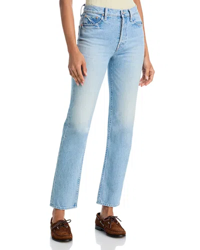 Mother The Tomcat Skimp Straight Jeans In Head Rush In Blue