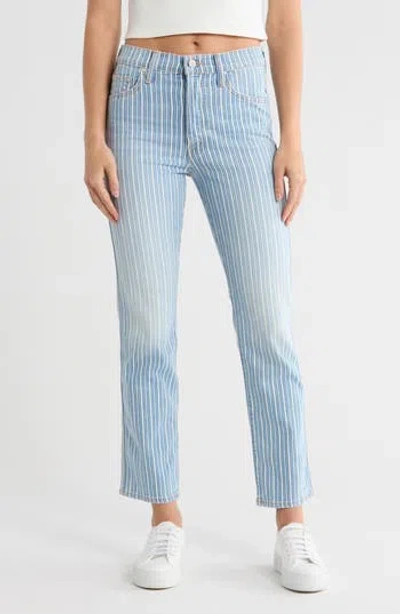 Mother The Triple Tomcat Stripe Ankle Straight Jeans