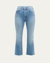 Mother The Tripped Ankle Fray Straight Leg Jeans In All Over The Map