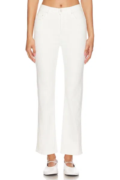 Mother The Tripper Ankle Flare Jeans In Cream Puffs In White