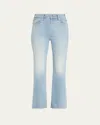 Mother The Tripper Flood Fray Jeans In Look Ma No Hands