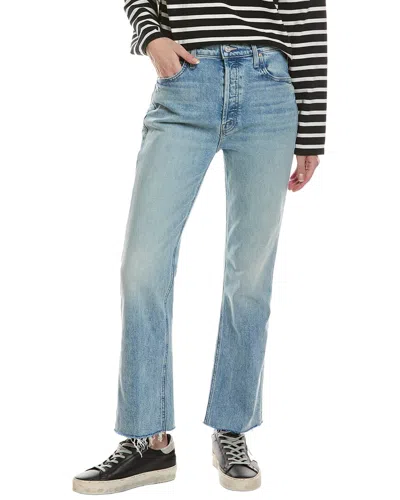 Mother The Tripper Flood Fray Left In The Dust High-rise Flare Jean In Blue
