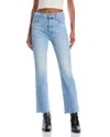 Mother The Tripper High Waist Ankle Fray Flare Jeans In Look Ma No Hands