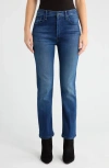 Mother The Tripper High Waist Ankle Taper Leg Jeans In Blue