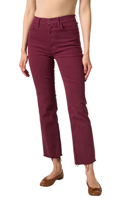 Mother The Tripper Jean In Burgundy In Red