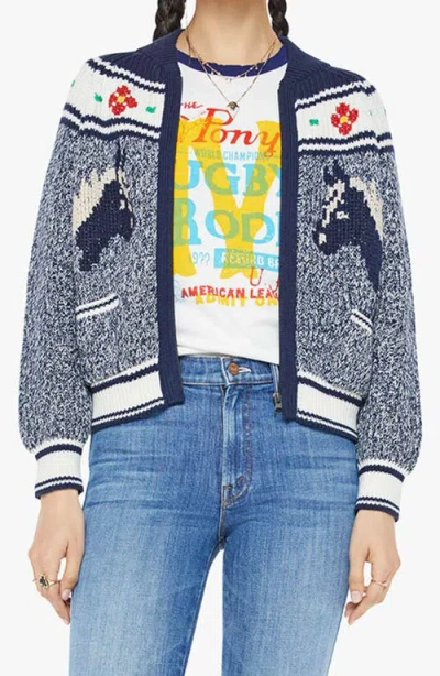 Mother The Tryouts Open Front Crop Cardigan In Horse