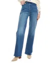 Mother Womens Paint The Town The Spinner Zip Regular-fit Wide-leg Mid-rise Recycled-denim Jeans In Blue