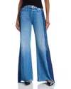 Mother The Tux Sidestepper Sneak Fray Double Stacked Jeans In Double Stacked