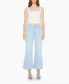 Mother The Twister Ankle Fray High-rise Jeans In Cowabunga In Blue