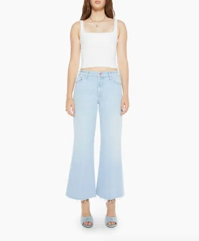 Mother The Twister Ankle Fray High-rise Jeans In Cowabunga In Blue