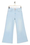 Mother The Twister Ankle Fray Wide Leg Jeans In Blue