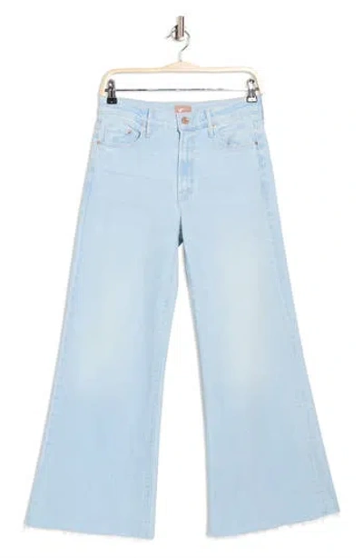 Mother The Twister Ankle Fray Wide Leg Jeans In Blue