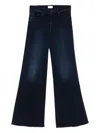 Mother 'the Twister' Blue Denim Flare Jeans With High Waist