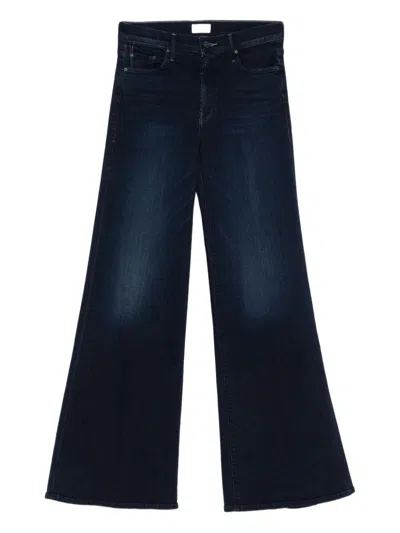 Mother 'the Twister' Blue Denim Flare Jeans With High Waist