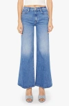 Mother The Twister Skimp High Waist Flare Wide Leg Jeans In Blue
