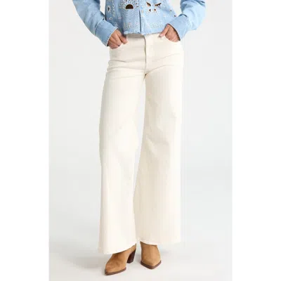 Mother The Twister Skimp High Waist Wide Leg Pants In Brown