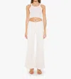 Mother Twister Skimp High-rise Pants Flared Leg Pants In Cream Puffs In Multi