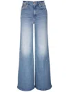 Mother The Hustler Roller Skimp Denim Pants In Blue