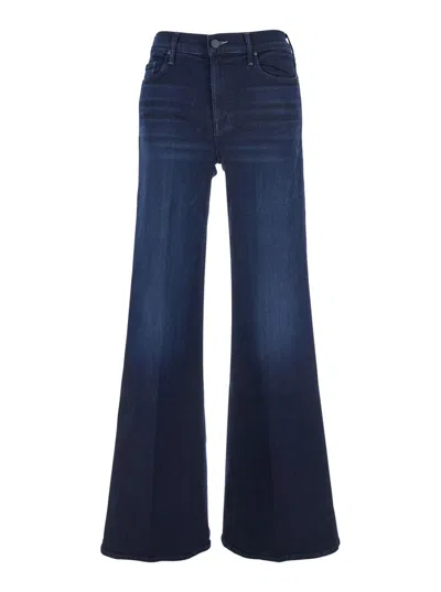 MOTHER 'THE TWISTER SNEAK' BLUE JEANS WITH BELT LOOPS AND WIDE LEG IN DENIM WOMAN