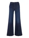 Mother The Twister Sneak Denim Jeans In Blue