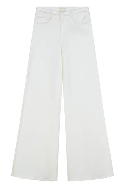 Mother The Twister Sneak Baggy High-waist Jeans In White