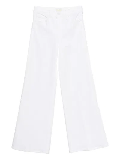 Mother The Twister Sneak Denim Jeans In White