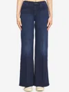 Mother The Twister Sneak Denim Jeans In Blue