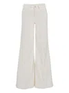 Mother Wide Leg Five Pocket Trousers In White