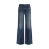 Mother Stretch Denim The Twister Sneak Fray Wide-leg Jeans