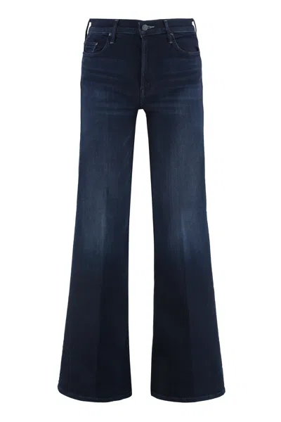 Mother The Twister Sneak High-rise Flared Jeans In Blue