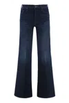 Mother The Twister Sneak High-rise Flared Jeans In Blue