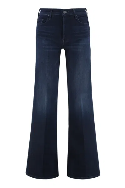 Mother The Twister Sneak High-rise Flared Jeans In Blue