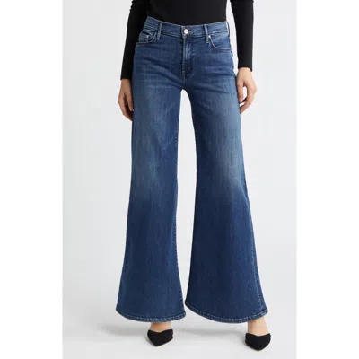 Mother The Twister Sneak High Waist Flared Wide Leg Jeans In Blue