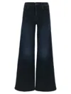 Mother Wide-leg Stretch Cotton Blend Jeans In Blue
