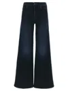 Mother Wide-leg Stretch Cotton Blend Jeans In Blue
