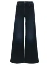 Mother Wide-leg Stretch Cotton Blend Jeans In Blue
