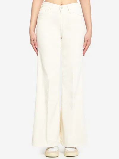 Mother The Twister Sneak Pants In White