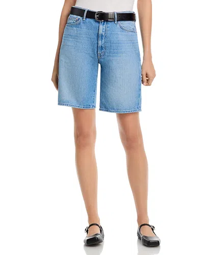 Mother The Undercover Bermuda Denim Shorts In Blue